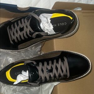 Cole Haan Men's Black and Olive Sneakers